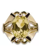Anneau Style vintage Péridot jaune Or jaune 14 carats vrc015y